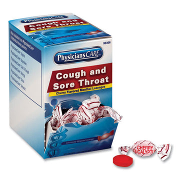 PhysiciansCare® Cough And Sore Throat, Cherry Menthol Lozenges, 50 Individually Wrapped Per Box freeshipping - TVN Wholesale